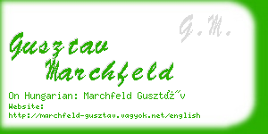 gusztav marchfeld business card